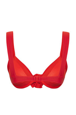 TRENDYOLMILLA K?rm?z? Balconette Cicek Aplikeli Bikini Ustu TBESS25BU00026  фото 7