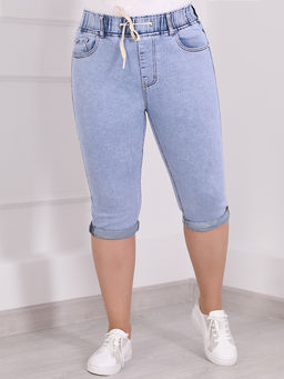 Капри джинсовые женские хлопковые на лето