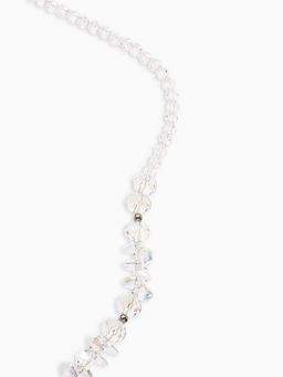 Колье Крошка блеск, радужное в серебре, 40 см