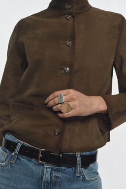 CINTUR?N PIEL 100% HEBILLA CUADRADA / Negro