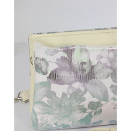 Сумка женская натуральная кожа ADEL-72 (отделка - ИСК/КОЖА), 3отд, плечевой ремень, бежевый 263995 - Adelia фото 4