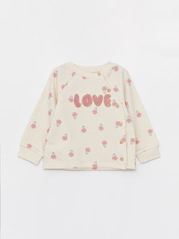 Bisiklet Yaka Uzun Kollu Bask?l? K?z Bebek H?rka ve Pantolon 2li Tak?m - Waikiki фото 2