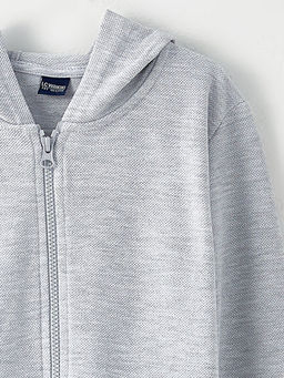 Kap??onlu Basic Uzun Kollu Erkek ?ocuk Fermuarl? Sweatshirt - Waikiki фото 3