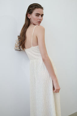 Vestido efecto arrugado con tirantes finos - H&m фото 4