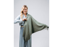 Платок Lanotti двухсторонний Сердце природы зелёный/№60