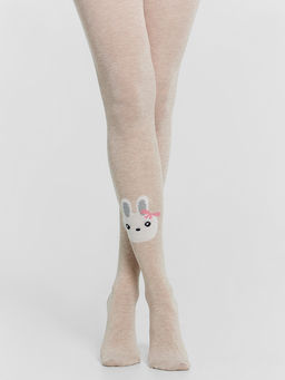 Цена за 3 пары! Колготки детские бежевые с зайчиками - Mark formelle фото 3