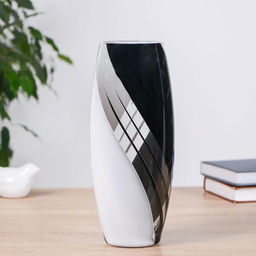 Ваза «Симона», 26×11 см, d=7.5 см, стекло, чёрная