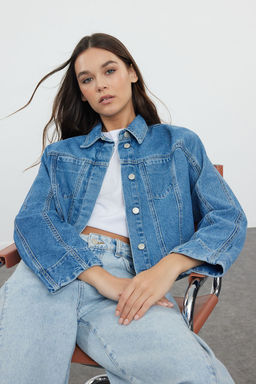 Mavi Dikis Detayl? Denim Ceket TWOAW25CE00016