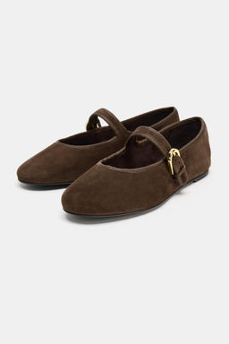 SUEDE BALLET FLATS - Zara фото 10