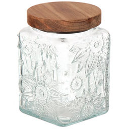 Банка для сыпучих продуктов стекло 0.7 л 9.3х9.3х13.9 см с крышкой Бохо Y4-9014 (485985) /DANIKS/