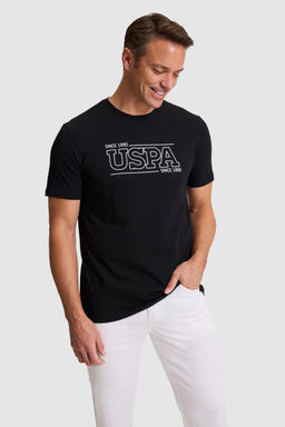 Erkek Siyah Regular Fit Bisiklet Yaka Ti__rt - U.s. polo assn фото 3