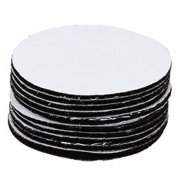 Липучка-фиксатор для ковриков/декора, самоклеящаяся д6см, круглая, набор 10 штук, цвет - черный, полиэстер, в п/эт пакете (Китай)
