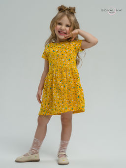 Платье Лето цветы на горчице - Sovalina фото 7