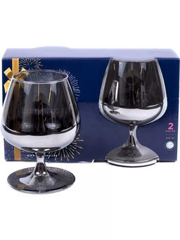 Набор бокалов для коньяка 410мл СИЯЮЩИЙ ГРАФИТ 2шт арт.P1567 /Люминарк/