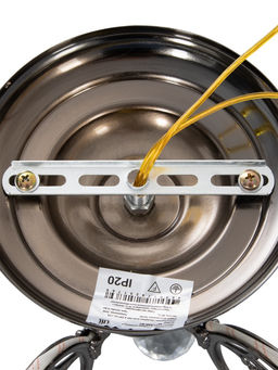 Люстра ЭкономСвет 4671/5AN, 5×40 Вт, E27, 55×55×33 см, цвет чёрный хром