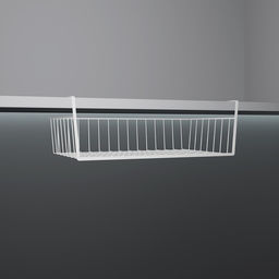 Корзина сетчатая навесная на полку Доляна, 40×25.5×14 см, белая