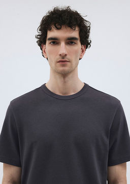 Antrasit Premium Basic Tisort - Mavi фото 5