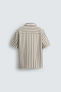 CAMISA ESTRUCTURA TEXTURA / Crudo / Negro