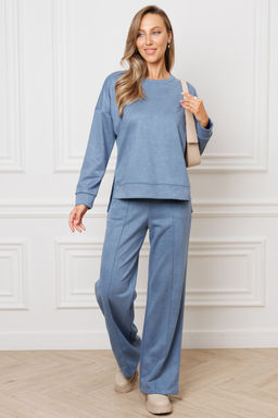 Костюм замшевый брючный 43043