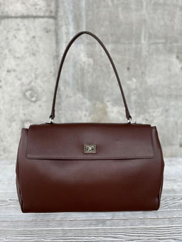 Женская кожаная сумка-портфель 8399-3 Кофе - Sergio valentini фото 2