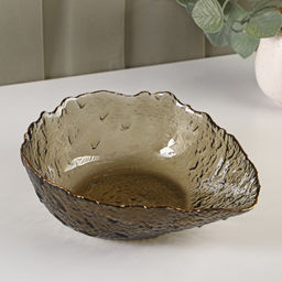 Салатник «Ракушка», 930 мл, 22.5×17.5×7 см, фигурный, стекло, коричневый