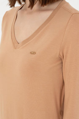 Женский свитшот светло-коричневого цвета Неожиданная скидка в корзине - U.s. polo assn фото 14