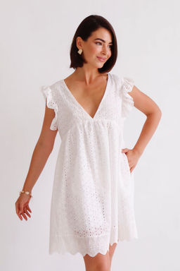 Martichelli Платье летнее хлопковое белое  фото 3