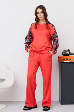 Костюм NIKVA н457 клетка мульти + коралл