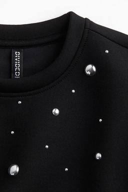 Sudadera efecto neopreno con tachuelas - H&m фото 6