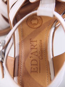 Босоножки EDART 5035.23663 bе. Вакса пудра+коричневый