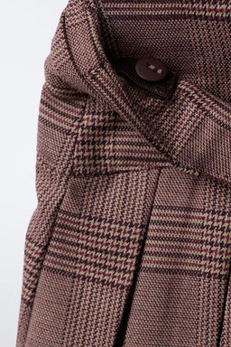 CHECK BERMUDA SKIRT WITH DOUBLE BELT - Zara фото 4