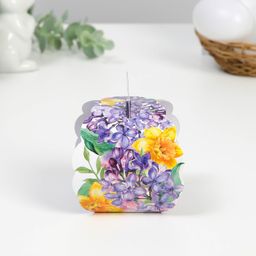 Цена за 10 шт. Коробочка подарочная для яйца «Весенние цветы» на пасху, 25 × 30 см.