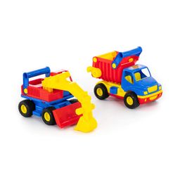 КонсТрак, автомобиль-самосвал + КонсТрак, экскаватор колёсный (в сеточке) - Полесье фото 4