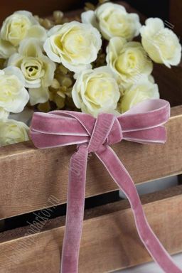 Лента бархатная 1 см*50 ярд (SF-2323) пенка №222