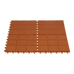 Цена за 11 шт. Модульное покрытие, 30 × 30 см, пластик, терракотовое, 1 шт.