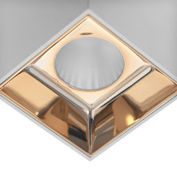 Светильник «Кубик»LED 4000К 10 Вт DIM220 белый золото7.5×7.5×9.5 см