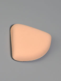 Спонж для макияжа, с держателем, d=5 см, в футляре, треугольный, бежевый