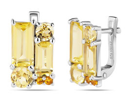 Серьги, диаспор , наноцитрин, Мартина