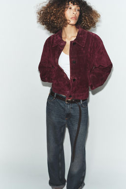 100% SUEDE LEATHER JACKET - Zara фото 12