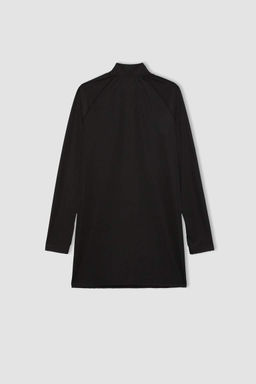 DeFactoFit Длинная футболка с воротником-стойкой и принтом в стиле спортсмен с длинными рукавами  фото 10