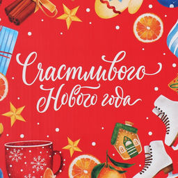 Коробка подарочная новогодняя складная «Счастливого Нового года», 20×20×5 см