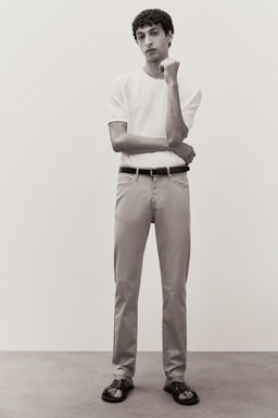 Pantalon en sarga de algodon Slim Fit - H&m фото 2
