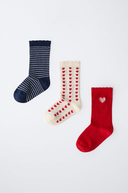 3-PACK OF STRIPED AND HEART SOCKS - Zara фото 4