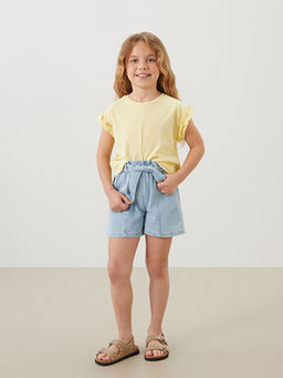 Beli Lastikli K?z ?ocuk Jean ?ort