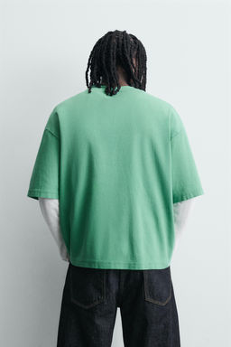 SUDADERA BOXY FIT ESTRUCTURA / Verde - Zara фото 3