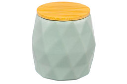 Банка д/хранения 550 мл 10,5*10,5*10,5 см Мятная+ бамбук. крышка с силик. упл. - Elan gallery фото 4