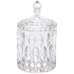 Сахарница стеклянная 350мл "Сладкая мечта" перо павлина