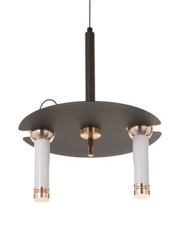 Светильник «Найт» 2×7 Вт LED 4000К черный/золото 24×24×38(+150)см