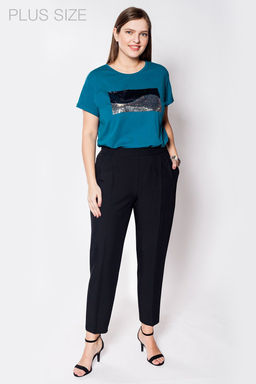 Брюки с завышенной посадкой и боковой застежкой