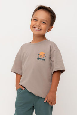 КР 302732-1/коричневый к556 фуфайка (футболка) для мал - Crockid фото 5